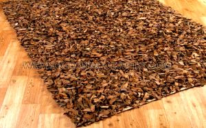 Leather Shaggy Rug