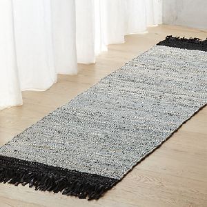 Leather rugs woven carpet floor mat