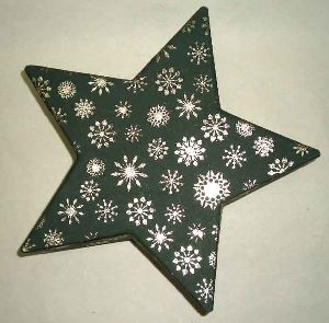 Metallic printed paper star shape for gifts boxes