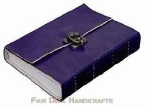 PURPLE LEATHER JOURNAL WRITING NOTEBOOK