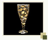 Handpainted Champagne Leopard Glass
