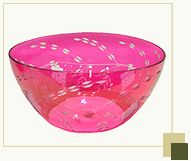 pink Glass Bowl