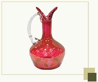 Reddish Jug with Glass Handle