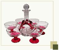 Wine set with 6 glasses and decanter