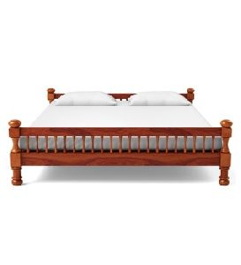 Oak Finish Queen Size Bed