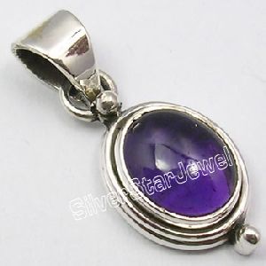 amethyst gemstone trendy occasional pendant