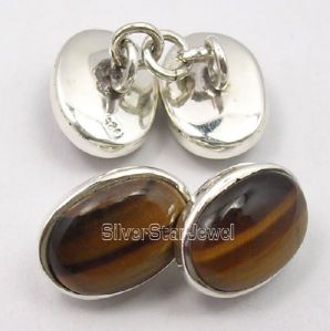 NATURAL TIGER'S EYE Cufflinks