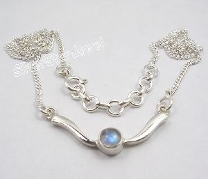 RAINBOW MOONSTONE ADJUSTABLE CHAIN Necklace