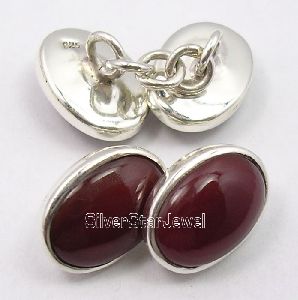 Silver CARNELIAN Brand New Cufflinks