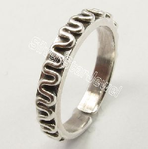 Silver Flexible ADJUSTABLE TOE RING