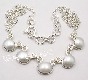 SOLID Silver AAA FRESH WATER PEARL Lovely Necklace