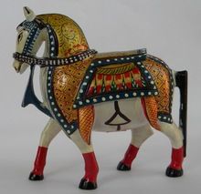 Antique Wooden Painted Horse