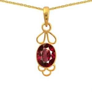 Amazing 925 silver ruby gold plated pendant