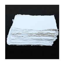 White Indian Handmade Deckle Edge Cotton Rag Papers