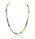 Genuine Multicolor Flourite Round Beads Necklace