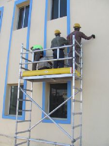 Mobile Scaffold Tower with Ladder Frame