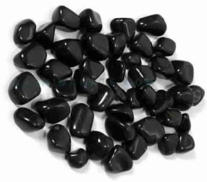 BLACK AGATE DOUBLE POLISH TUMBLE STONES