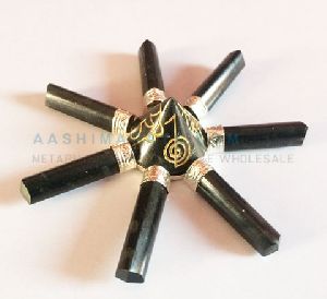 ENGRAVE USAI REIKI BLACK TOURMALINE 7 PENCILS ENERGY GENERATOR