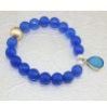 Druzy with Blue Chalcedony Beads Bracele