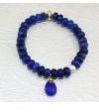 Natural Blue Chalcedony with Blue Agate Beads Bracelet