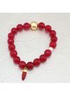 Natural Red Turquoise With Agate Beads Bracelet