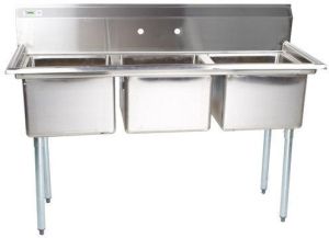 Commercial Three Sink Unit