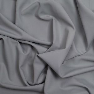 Grey Plain Polyester Knitted Fabric