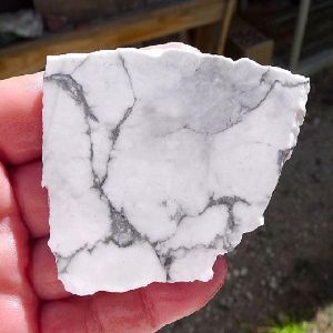 White Howlite stone Slab Slice