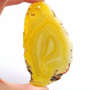 Yellow Onyx Agate stone Slab Slice