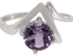 Sterling Silver Amethyst Gemstone Ring