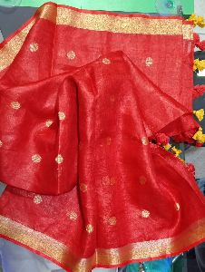 Linen Zari Buti Dupatta