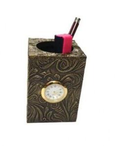 Dokra Pen Holder With Watch