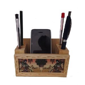 Gem Stone Painting Pen Holder Cum Mobile Holder