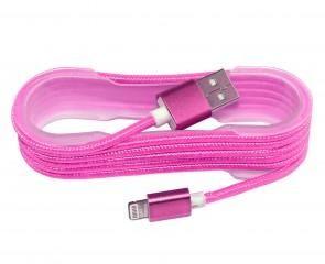 Charging Cotton braided cable Pink