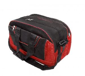 Nylon Red Travel luggage storage duffle bag