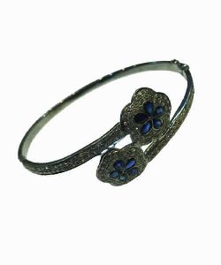 Beautiful Black Diamond Bracelet with Sapphire