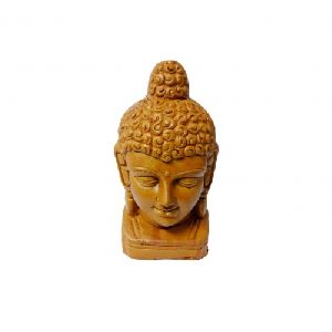 Gautam Budha decorative head clay showpiece