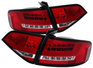 Audi A4 4d 08-12 LED Tail Lamp Euro Type Red Lens (Premium Car Accessories - DealKarDe)