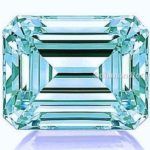 Greenish blue 2.00 ct 8.00 mm loose moissanite Emerald brilliant cut GEM EDH