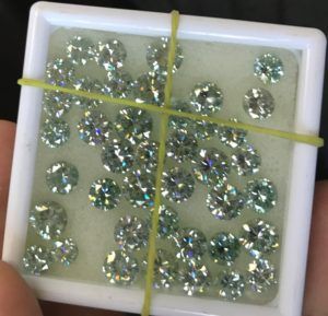 Light Green Color Genuine Loose Moissanite DIAMOND
