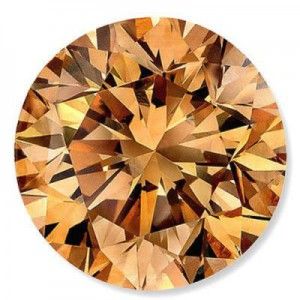 orange cognac loose moissanite for engagement ring