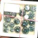 Round brilliant cut fancy blue color 150 ct lot 1 ct to 4 ct loose moissanite NR
