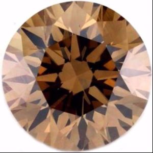 round brillint cut Fiery Brown loose moissanite for wedding ring