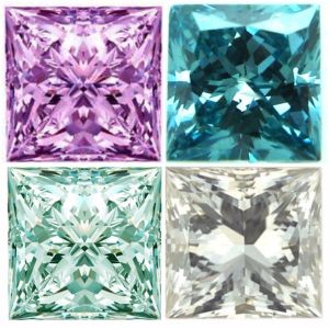 VVS1/2 0.50 to 4.00 ct brilliant princess cut loose moissanite