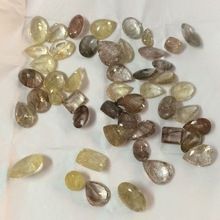 Faceted Round Pear Rutile Loose Gemstone