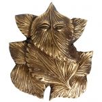 Ganesha on leaf metal handmade Wall hanging