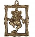 Hand made brass metal wall decor Lord Ganesha Figure