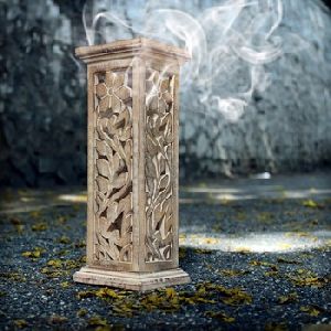 Hand Carved Wooden Incense Stick Burner Holder