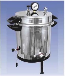 PORTABLE AUTOCLAVE SINGLE DRUM STAINLESS STEEL