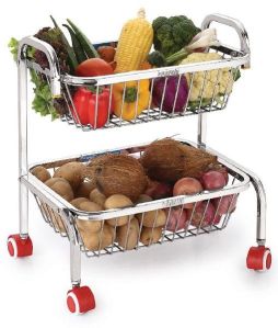 Stainless Steel Vegetable Carts Rolling Storage Rack